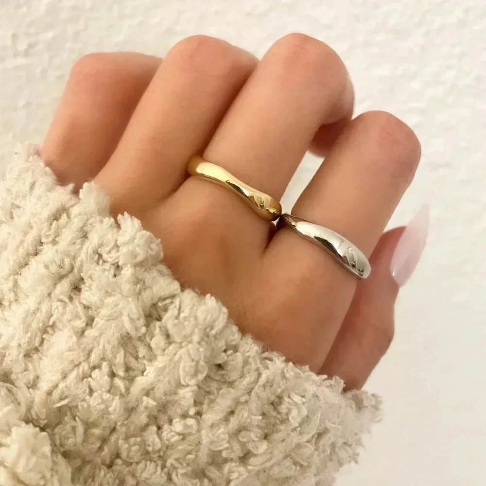 925 Sterling Silver Minimalist Ring Stackable Thin Ring Band Dainty Ring